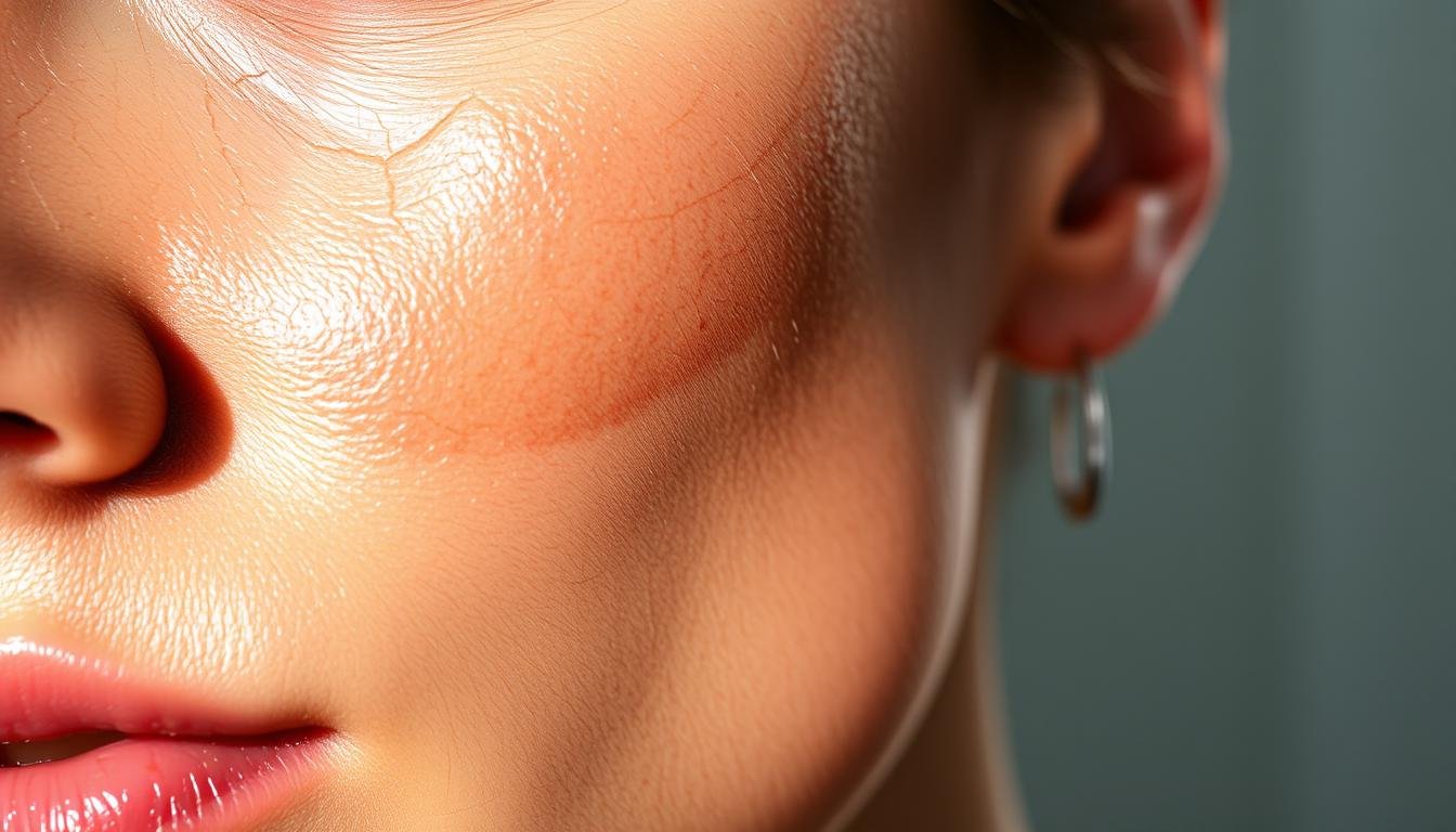 Patches of Dry Skin Show Through Foundation