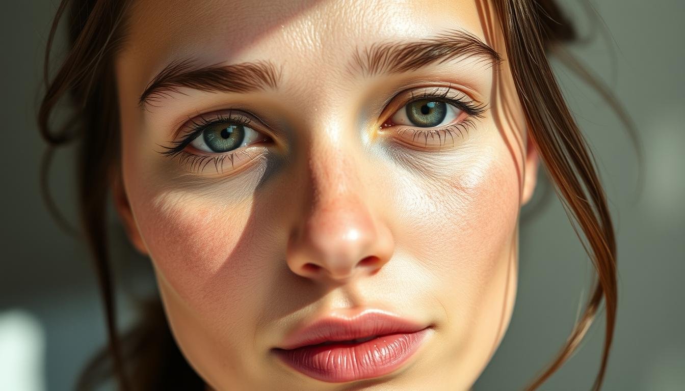 Patches of Dry Skin Show Through Foundation