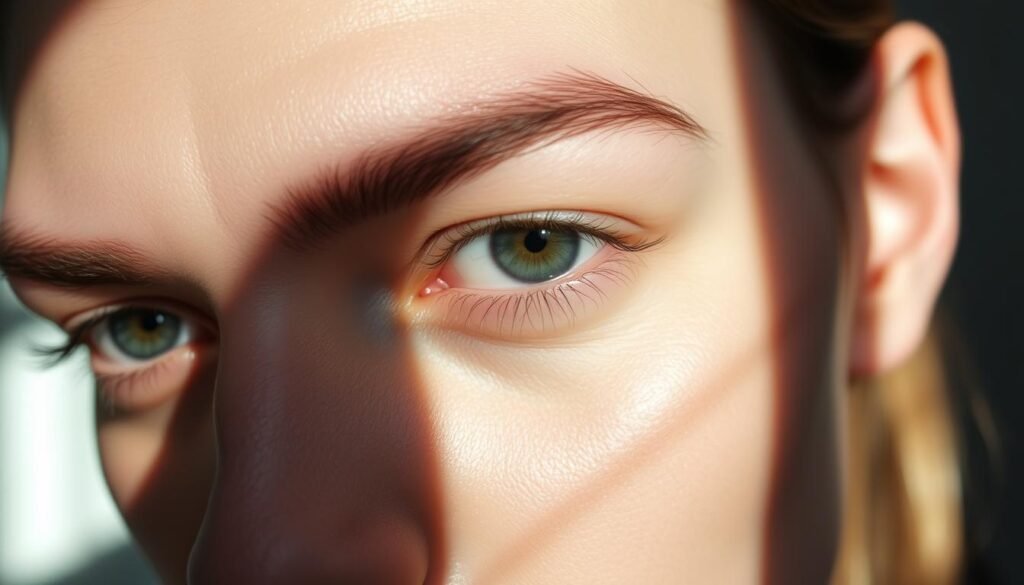 soften harsh eyebrows